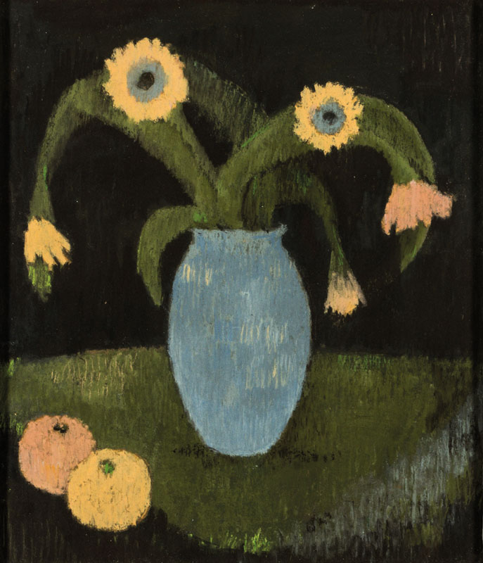 Paul Berger-Bergner, 1904-1978, Pastell, florales Stillleben, verso sign., unter Glas gerahmt, ca. 59x52 cm