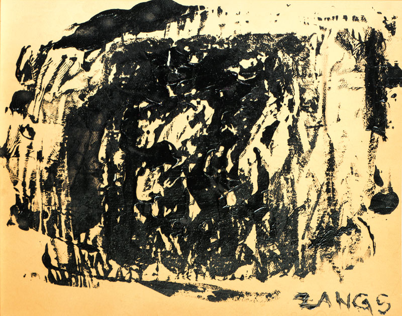 Herbert Zangs, 1924-2003, Doppelseitige Malerei, Öl/Karton, sign., Blattgr. 49x61,5 cm Wieder in MAi-Auktion neuer Preis 300?