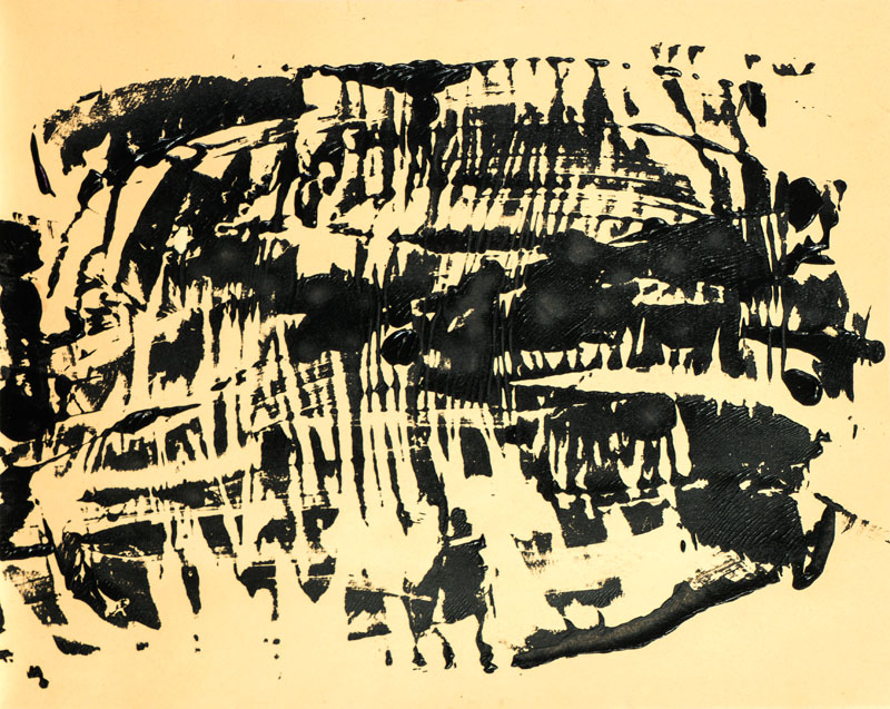 Detail a: Herbert Zangs, 1924-2003, Doppelseitige Malerei, Öl/Karton, sign., Blattgr. 49x61,5 cm Wieder in MAi-Auktion neuer Preis 300?