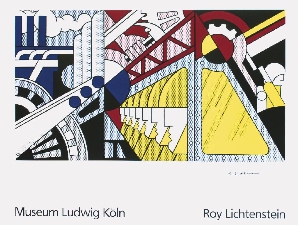 Roy Lichtenstein, 1923-1997, Study for Preparedness, Museum Ludwig Köln 1989, Farbsiebdruck auf dünnem Karton, handsign., Blattgr. 70x90 cm