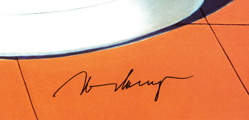 Detail a: Mel Ramos, geb. 1935, White Lion, Galeria Maggiore, Bologne 2001, Farboffset, handsign.,Blattgr. 68x48 cm