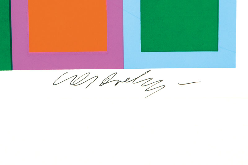 Detail a: Victor Vasarely, 1906-1997, Look at, Galerie Thomas, München 1969, Farbsiebdruck, handsign., Blattgr. 90x67,5 cm