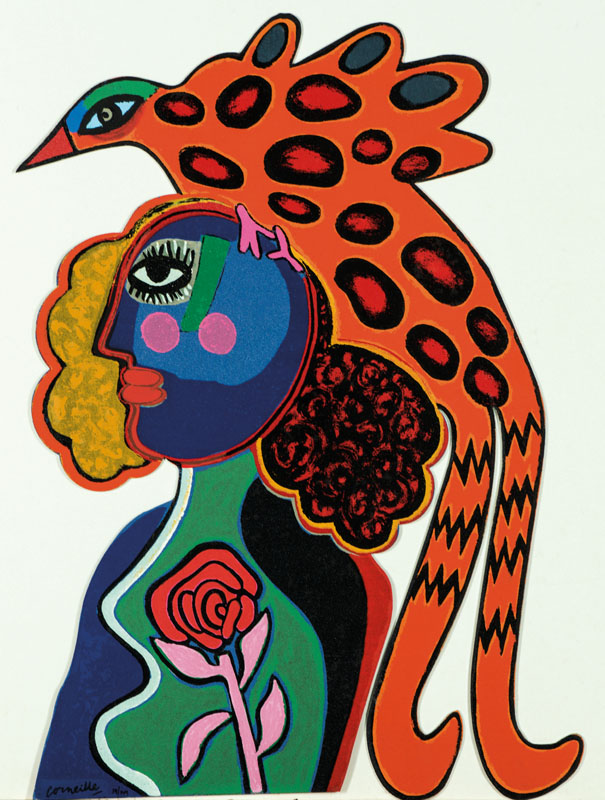 Corneille, 1922-2010, Metallskulptur, beidseitig gestaltet, sign., num. 19/149, ca. 67x42 cm