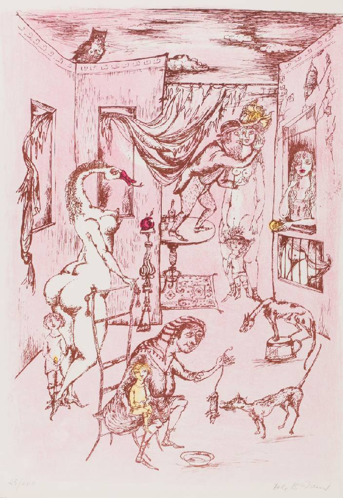 Bele Bachem, 1916-2005, Alternder Paris zum Muttertag, Lithografie, handsign., num. 25/100, Blattgr. 64x47,5 cm