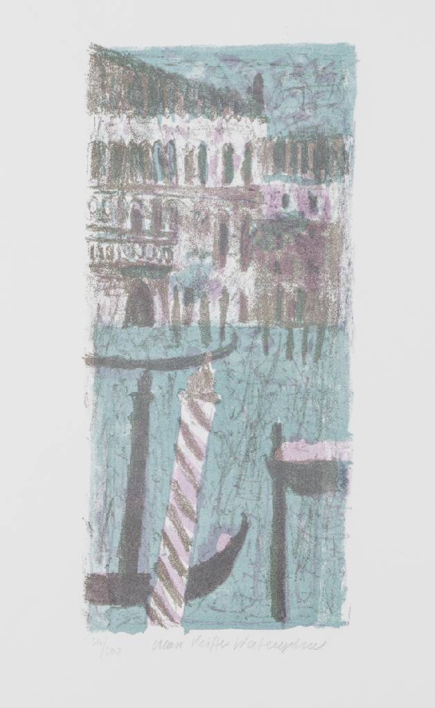 Max Peiffer Watenphul, 1896-1976, Blick auf den Canal Grande, Venedig, Farblithografie auf Bütten, handsign., num. 34/500, Blattgr. 72x51 cm, ...