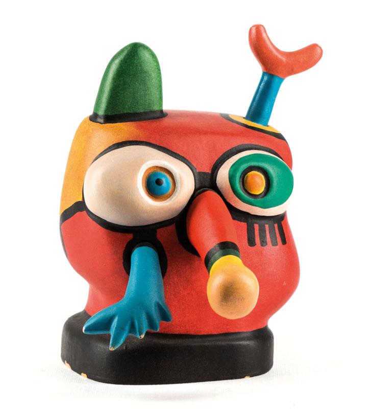 Otmar Alt, geb. 1940, Hausgötze, Holzskulptur, 1972, sign., num. 10/999, ca. 16x12x23 cm