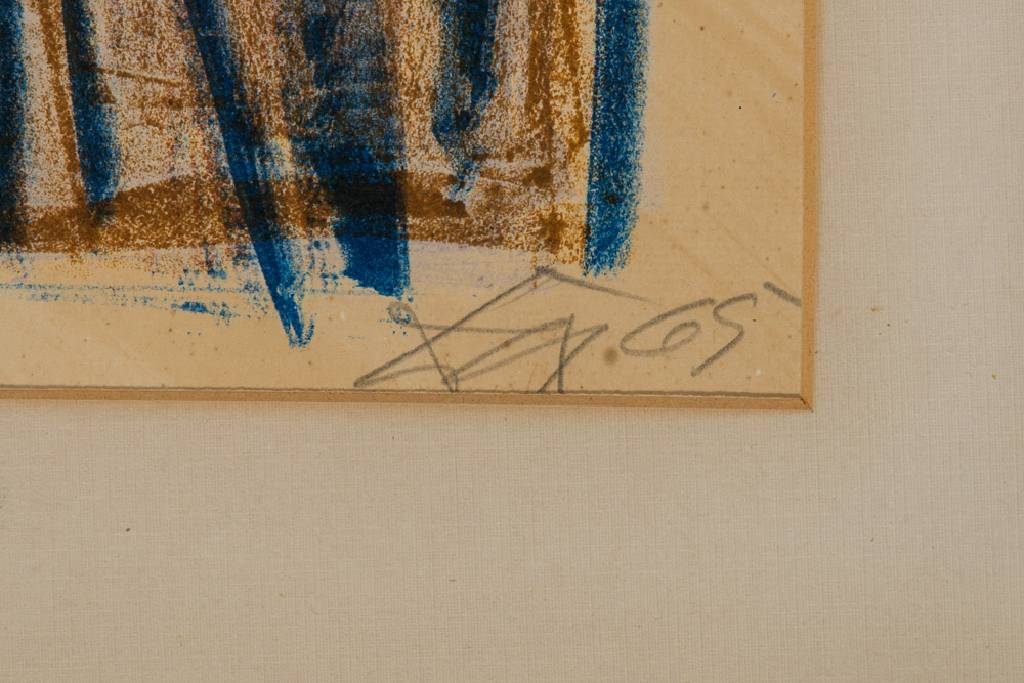 Detail a: Otto Dix, 1891-1969, Herbstlandschaft, Farblithografie, re unten handsign., betitelt, datiert 1965, WVZ: Karsch, Nr. 302, Blattgr. 51x63, unter Glas ...