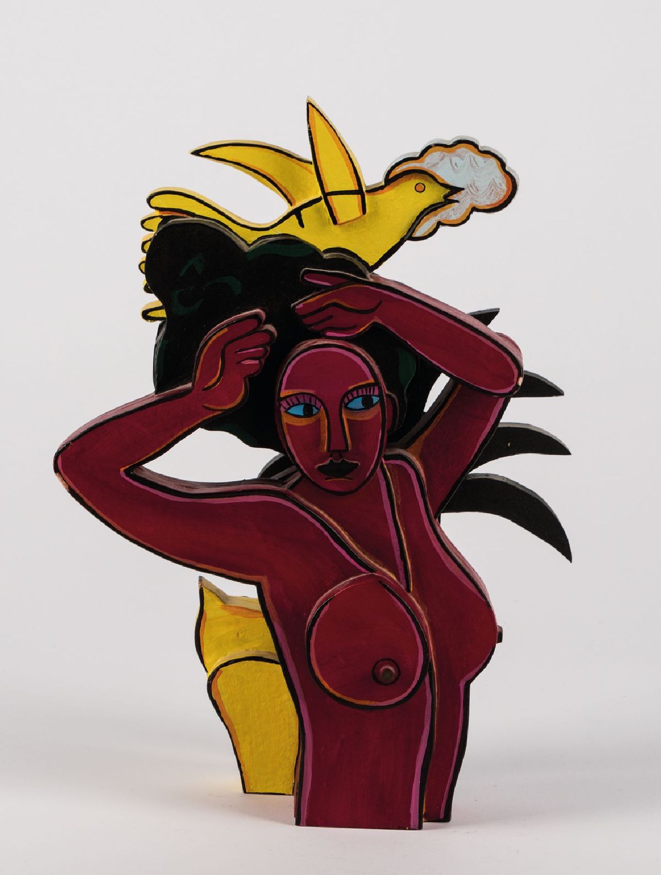 Corneille, 1922-2010, Reve des Iles, Holzskulptur, sign., num. 20/999, H ca. 24 cm, in original Holzbox, kleiner Kratzer am Rand der Skulptur