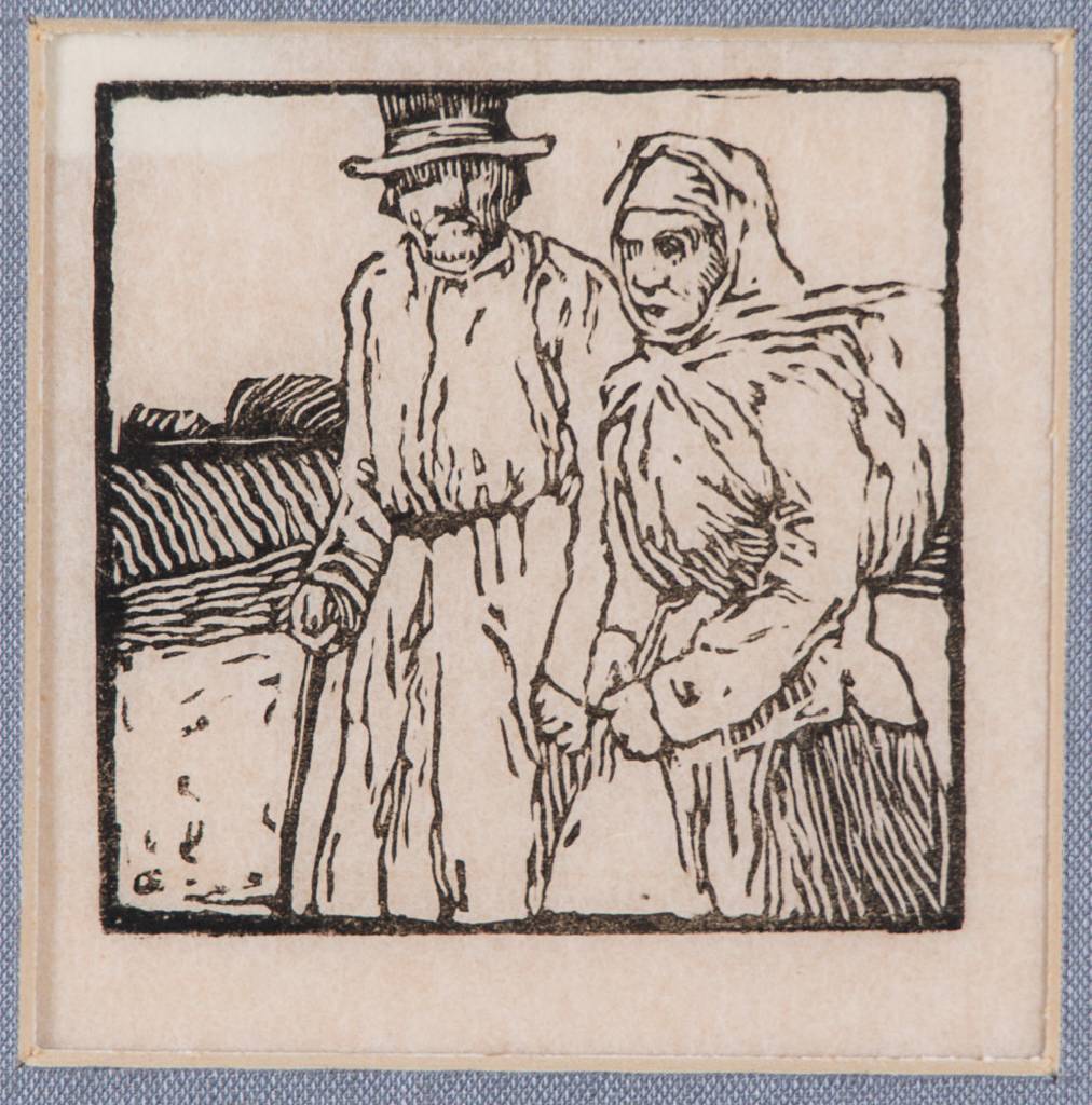 Detail a: Emil Orlik, 1870-1932, Konvolut aus 3 Holzschnitten, in der Platte sign., mit Signaturstempel, je im PP, Ausschnitt 10x10 cm/7x7 cm, PP 18x18 cm
