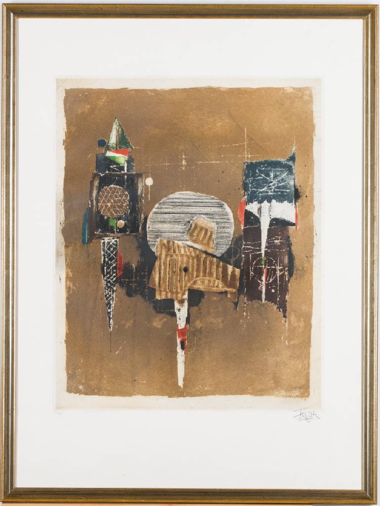 Johnny Friedländer, 1912-1992, Radierung auf Bütten, handsign., num. 29/95, Platte 48x40 cm, unter Glas gerahmt, gesamt 80x60 cm