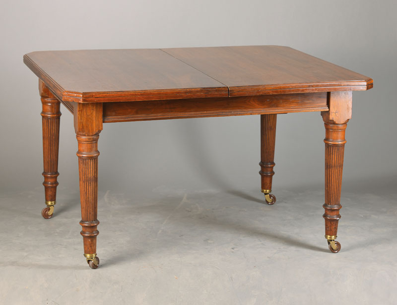 Englischer Auszugstisch, sog. Expanding Dining Room Table mit Joseph Fitter's Patent für "Screw Table Expanders", England, ...