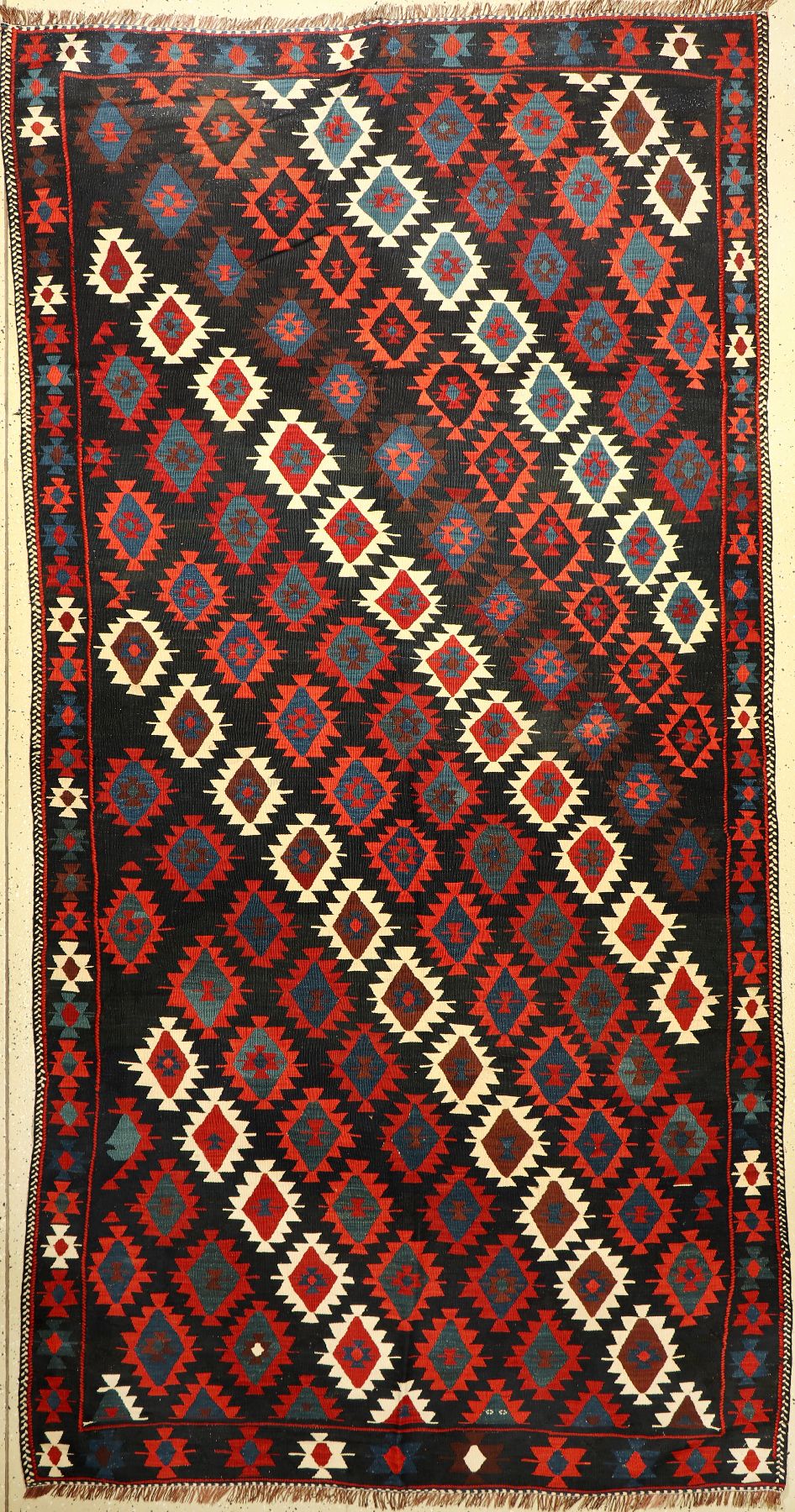 Weramin Kelim antik, Persien, um 1910, Wolle auf Wolle, ca. 320 x 160 cm, EHZ: 2