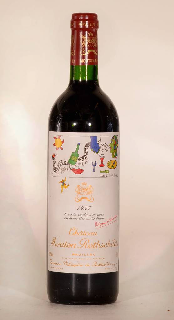1 Flasche 1997 Chateau Mouton Rothschild, Pauillac, Premier Grand Cru Classe, ca. 75 cl,12,5 % Vol., unverkostet, Füllstand: ca. into neck, sehr ...