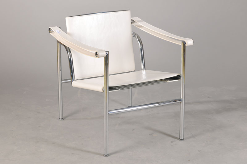Sessel "LC1 Basculant Chair" ,Entwurf 1928, LeCorbusier, von Pierre Jenncret und Charlotte Perriand, Ausführung Cassina,Verchromtes ...