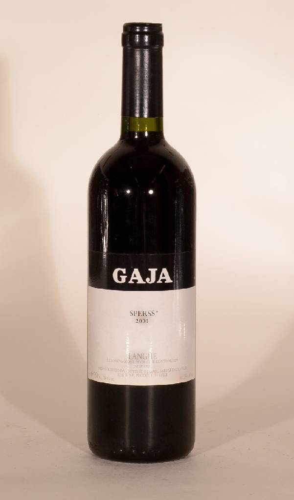 1 Flasche 2001 Gaja Sperss Langhe, ca. 75 cl, 14 % Vol., Füllstand: ca. into neck, unverkostet, sehr guter Erhaltungszustand, sammelwürdig