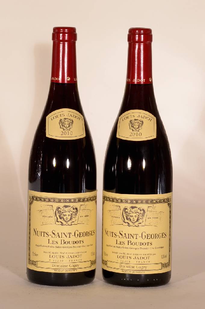 2 Flaschen 2010 Louis Jadot Nuits-Saint-George Les Boudots, ca. 75 cl, 13,5 % Vol, Füllstand: ca. high fill, unverkostet, sehr guter ...