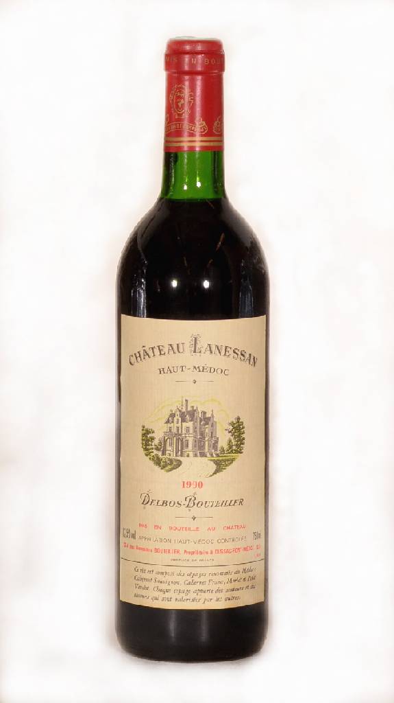 4 Flaschen 1990 Chateau Lanessan, Haut-Medoc, ca. 75 cl, 12,5 % Vol., Füllstande: top shoulder bis into neck, unverkostet, sehr gute ...