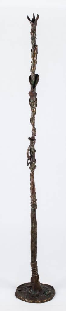 Bruno Bruni, geb. 1935 Gradara, Kerzenleuchter, Bronze, patiniert, sign., Gießerstempel, num. 7/100, H. 134 cm