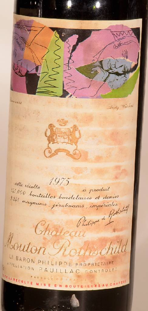 Detail c: 3 Flaschen 1975 Chateau Mouton Rothschild, Pauillac, je ca, 75 cl, Füllstände: mid shoulder bis upper mid shoulder, unverkostet, Etiketten fleckig ...