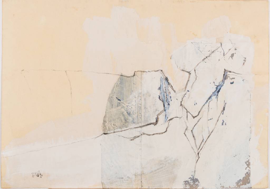 Alexander Voß, zeitgenössischer Künstler, Mischtechnik auf braunem Papier, sign., Blattgr. 60x90 cm
