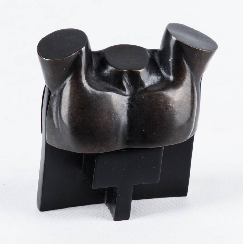 Miguel Berrocal, 1933-2006, Torso D, 2- teilige Bronzeskulptur, sign., num. 119/600, gestempelt "Die Galerie", ca. 9x8x3,5 cm
