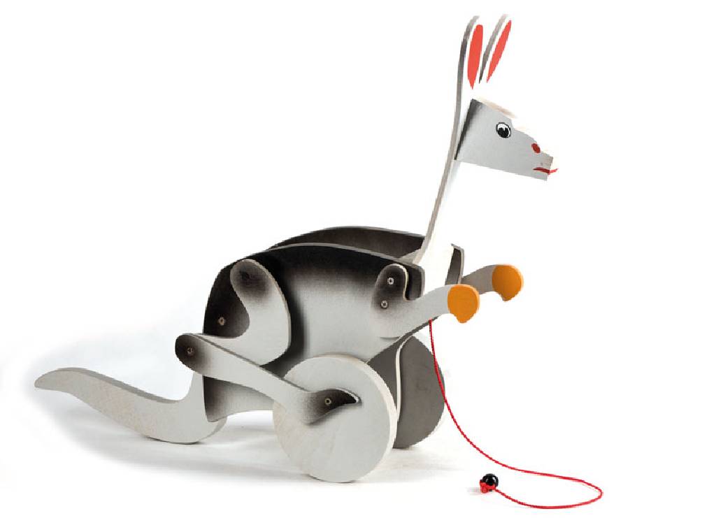 Alexander Calder, 1898-1976, Känguru, Holzskulptur, autorisierte Reproduktion der Spielzeug Firma Vilac 2012 in Kooperation mit der Calder ...