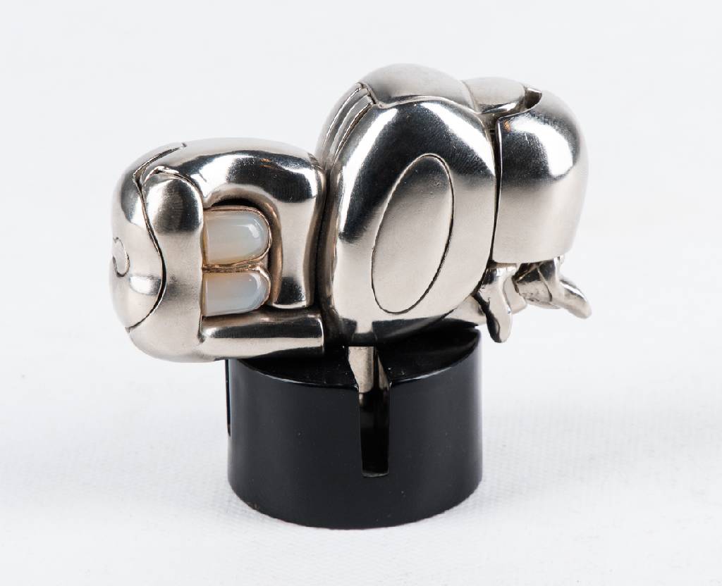 Miguel Berrocal, 1933-2006, Mini Zoraida, mehrteilige Metallskulptur, 1970, sign., num. 2412, ca. 8x8 cm