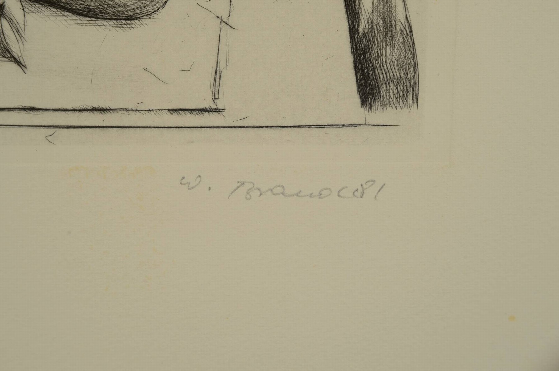 Detail a: Werner Brand, geb. 1933 Löbau, Birnen, Aquarell, sign., Blattgr. 31,5x46 cm, PP 51x64,5 cm, fleckig