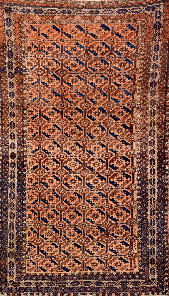 Belutsch antik, Persien, um 1890, Wolle aufWolle, ca. 153 x 95 cm, feine Knüpfung, Stern-Design, EHZ: 3-4
