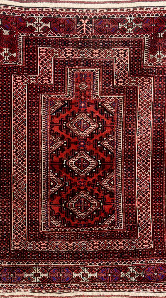 Göklan "Namazlyk" alt, Persien, Yomud-Stamm, um 1940, Wolle auf Wolle, ca. 135x 86 cm, EHZ: 2