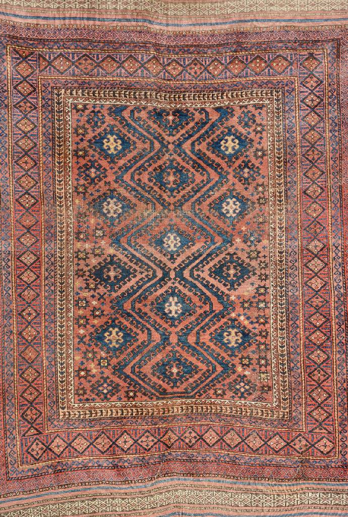 Belutsch alt, Afghanistan, um 1930, Wolle auf Wolle, ca. 242 x 180 cm, mit Elems auf beiden Seiten, EHZ: 4