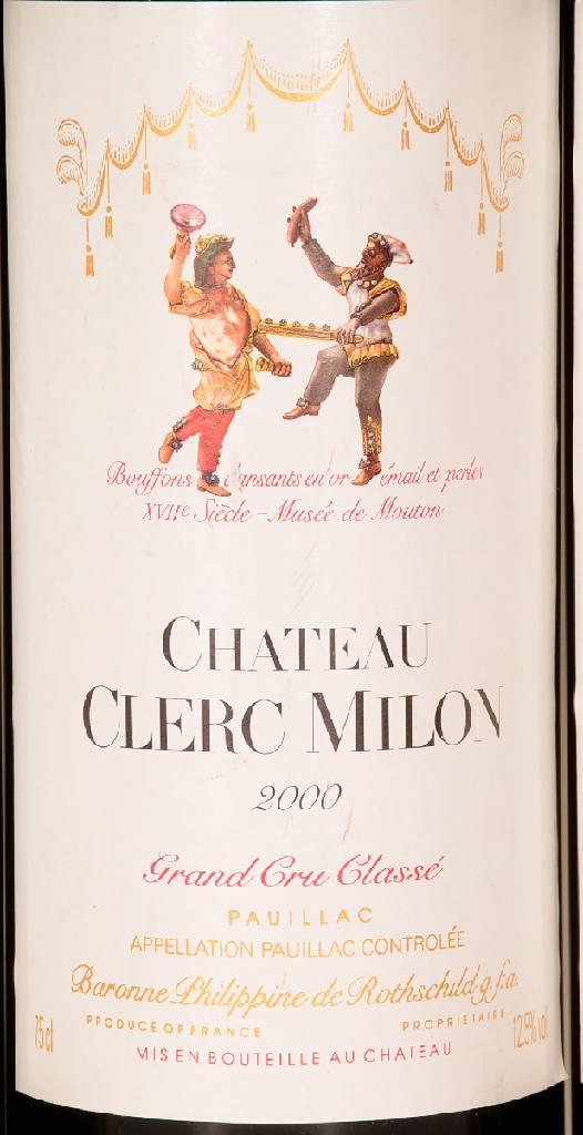 Detail a: 6 Flaschen 2000er Chateau Clerc Milon, Pauillac, Grand Cru Classé, je ca. 75 cl, 12,5% Vol., Füllstände: je ca. into neck, unverkostet, Etiketten ...