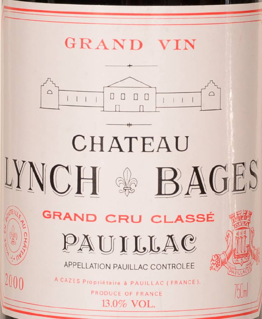 Detail b: 5 Flaschen 2000er Chateau Lynch Bages, Pauillac, Grand Cru Classé, je ca. 75 cl, 13 %Vol., unverkostet, Füllstände: je ca. into neck, ...