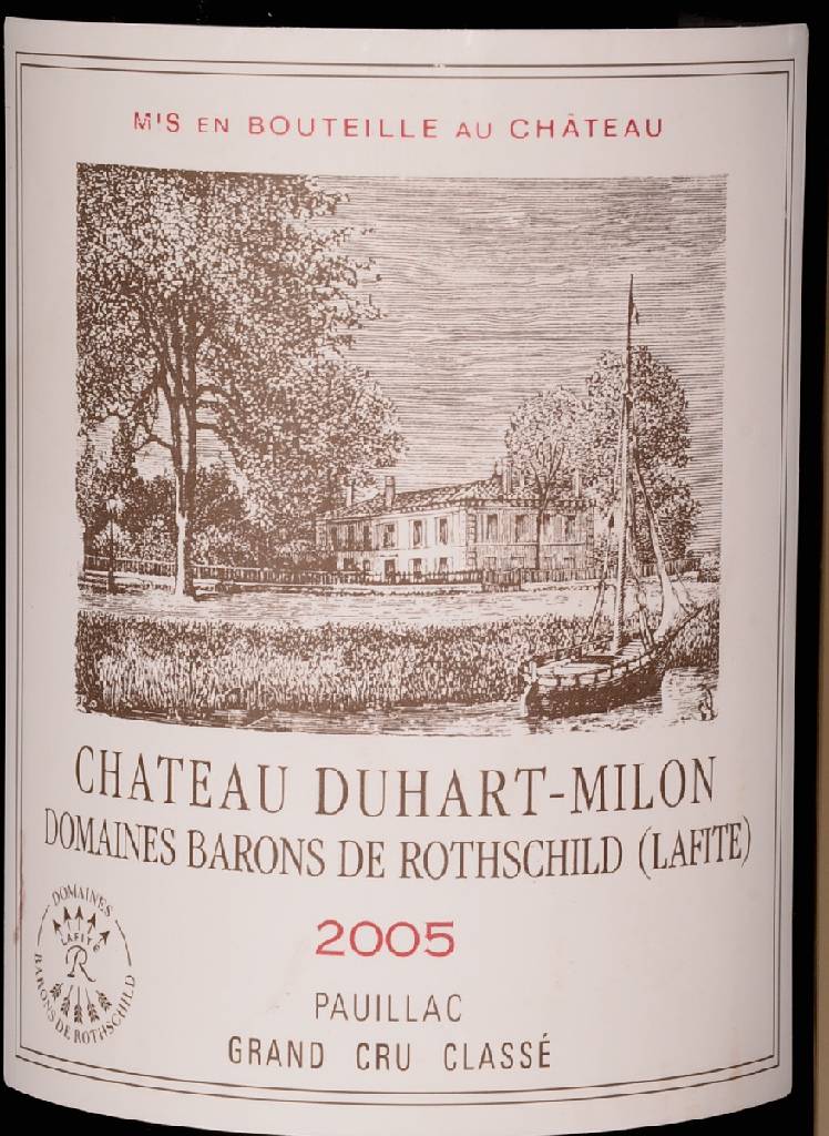 Detail a: 10 Flaschen 2005er Chateau Duhart-Milon, Domaines Barons de Rothschild (Lafite), je ca. 75 cl, 13 % Vol., unverkostet, Füllstände: je ca. into ...