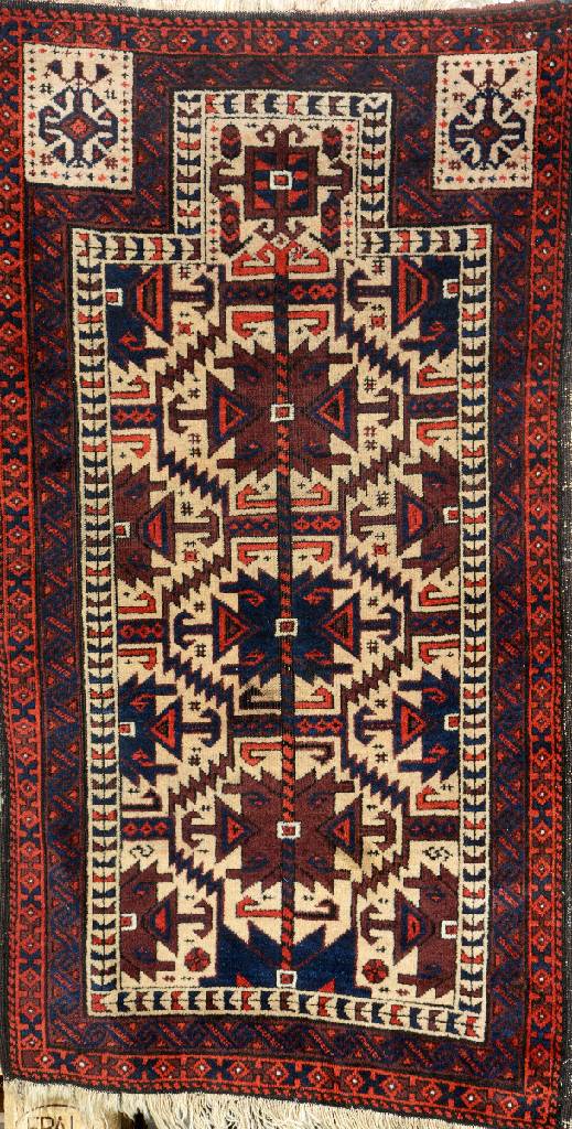 Belutsch alt, Persien, um 1920, Wolle auf Wolle, ca. 137 x 74 cm, sammelwürdig, EHZ: 3