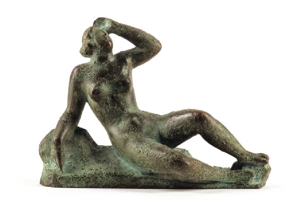 Arno Breker, 1900-1991, Aurora, Bronzeskulptur, grüne Patina, sign. A.Breker, Gussstempel "Guss Barth", ca. 22x16x9 cm