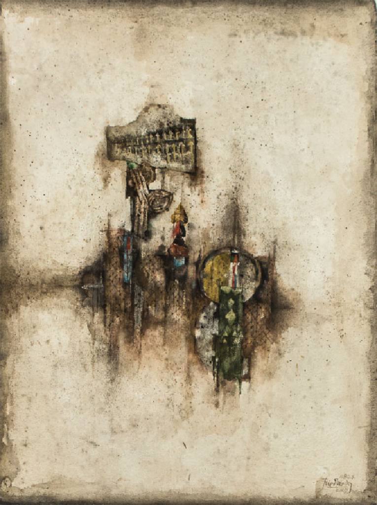 Johnny Friedländer, 1912-1992, Esnon, Aquarell, re unten sign., dat. 1980 und bezeichnet, Blattgr. 67x56 cm, unter Glas gerahmt, gesamt 98x78 cm