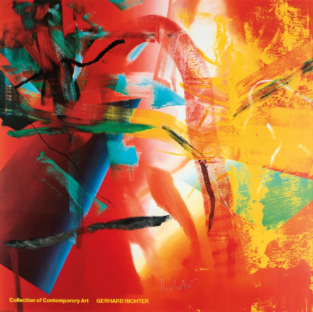 Gerhard Richter, geb. 1932, Merlin, Offset-Lithografie auf Karton, handsign., aus 1991, Hrsg.: Achenbach Art Edition Düsseldorf, Blattgr. 117x117 ...