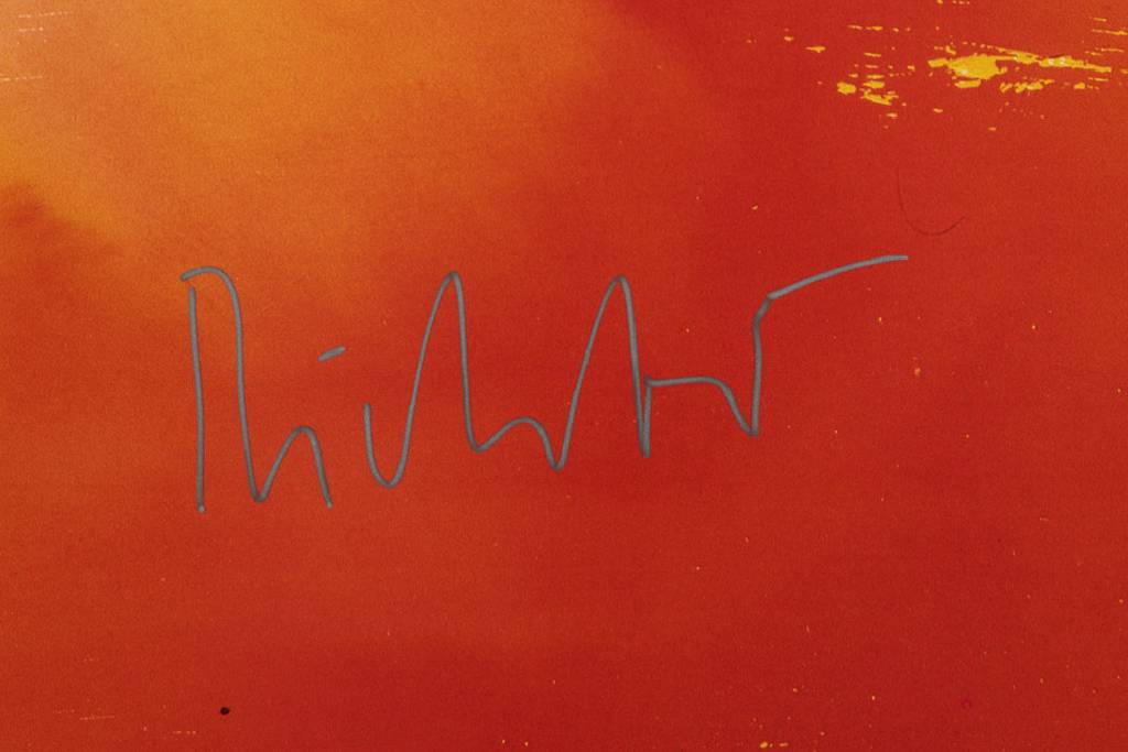 Detail a: Gerhard Richter, geb. 1932, Merlin, Offset-Lithografie auf Karton, handsign., aus 1991, Hrsg.: Achenbach Art Edition Düsseldorf, Blattgr. 117x117 ...