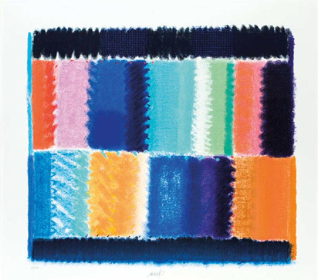 Heinz Mack, geb. 1931, Divertimento, 2003, Siebdruck auf Büttenpapier, handsign., num. 45/70, Blattgr. 80x90 cm, unter Glas gerahmt