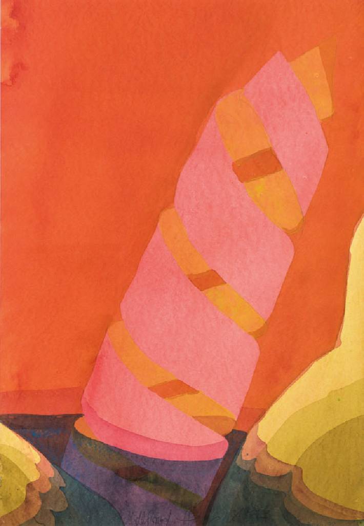 Willibrord Haas, geb. 1936, abstrakte Komposition, Aquarell, verso handsign., Blattgr. 45x60 cm, unter Glas gerahmt, gesamt 59x88 cm
