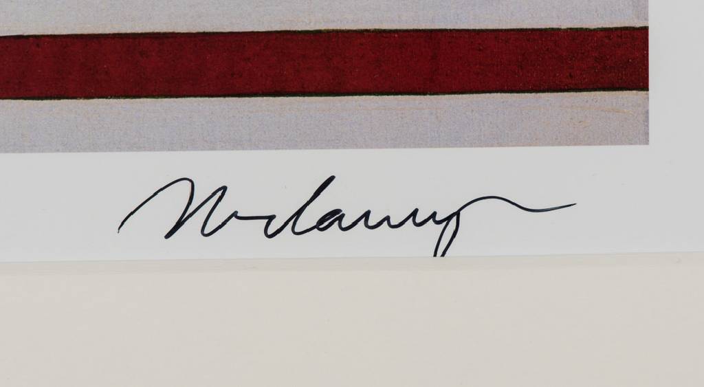 Detail a: Mel Ramos, geb. 1935, Lucky Lulu Blonde, Offset-Lithografie auf dünnem Hochglanzpapier, handsign., Blattgr. 57x46cm, unter Glas gerahmt, gesamt ...