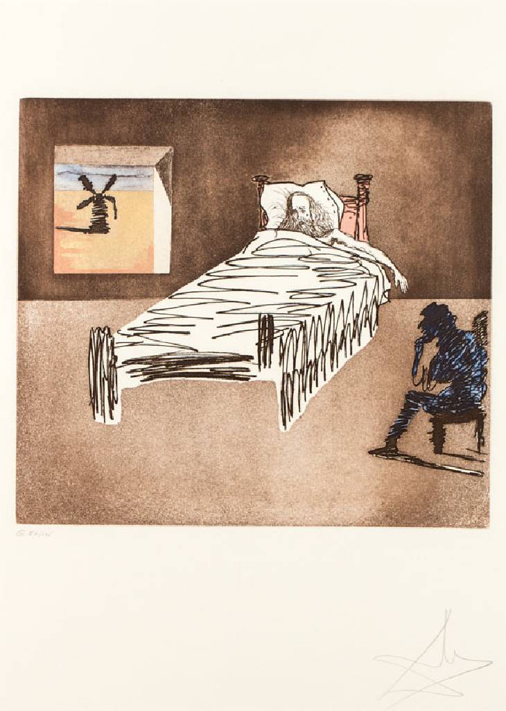 Salvador Dali, 1904-1989, Don Quijote, Radierung auf Arches Velin, 1980, handsign., num. 54/125, WVZ: Field Nr. 80-1N und Michler/Löpsinger Nr. 940, ...