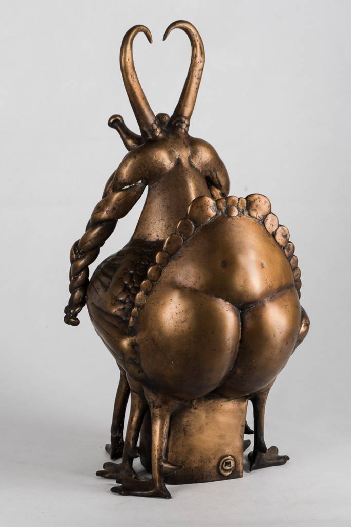 Detail a: Gernot Rumpf, geb. 1941 Kaiserslautern, Gamsdritschenweibchen, Bronzeskulptur, Unikat, sign., Gießerstempel, ca. 56x27x33 cm, ca. 18,5 Kg