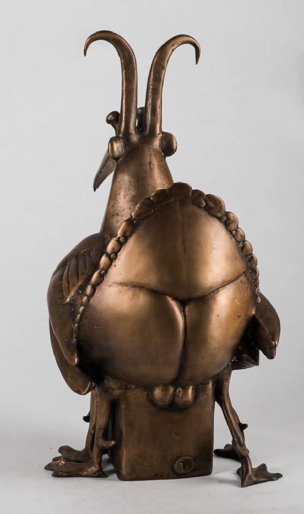 Detail a: Gernot Rumpf, geb. 1941 Kaiserslautern, Gamsdritschenmännchen, Bronzeskulptur, Unikat, sign., Gießerstempel, ca. 56x30x37 cm, ca. 15 Kg