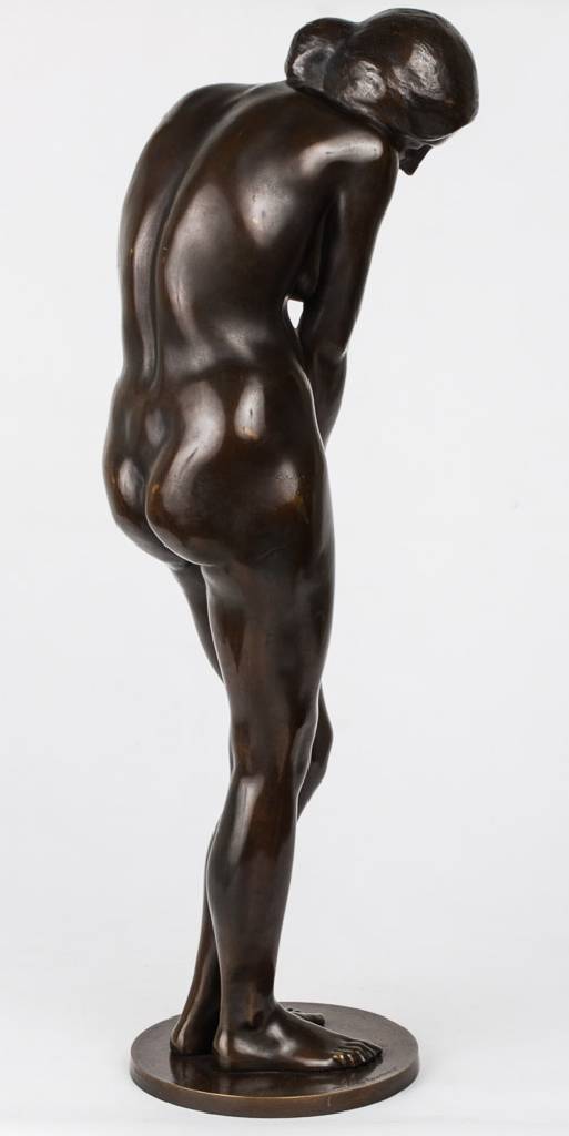 Detail a: wohl Charles Vetter, 1858-1936, Frauenakt, Bronzeskulptur auf Marmorsockel, sign. Charlesvon Vetter, wohl um 1920-1930, ...