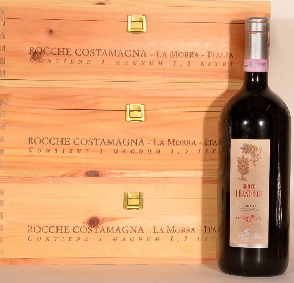 Detail c: 3 Magnumflaschen 2004 Rocche Costamagna Barolo, Bricco Francesco, je ca. 150 cl, 14 % Vol., Füllstände: je ca. top shoulder, unverkostet, sehr gute ...