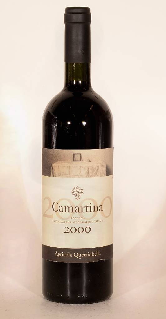 6 Flaschen 2000er Camartina, Agricola Querciabella, Greve, Toscana, je ca. 75 cl, 14 % Vol., Füllstände: je ca. into neck, sehr gute ...