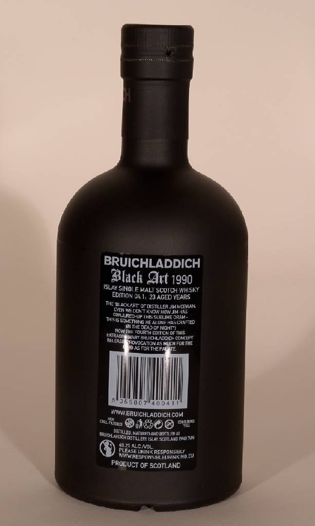 Detail a: 1 Flasche 1989 Islay Single Malt Scotch Whisky, Bruichladdich Black Art Edition 04.1 von Jim Mc Ewan, ca. 700 ml, 51.1 % Vol., sehr guter ...
