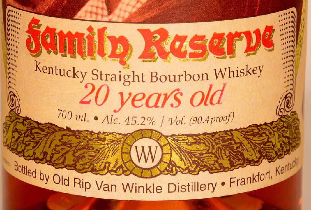 Detail a: 1 Flasche Pappy Van Winkles Reserve 20 Years , Kentucky Straight Bourbon Whisky, ca. 70 cl, 45,2 % Vol., unverkostet, Abstand zwischen Kapsel und ...